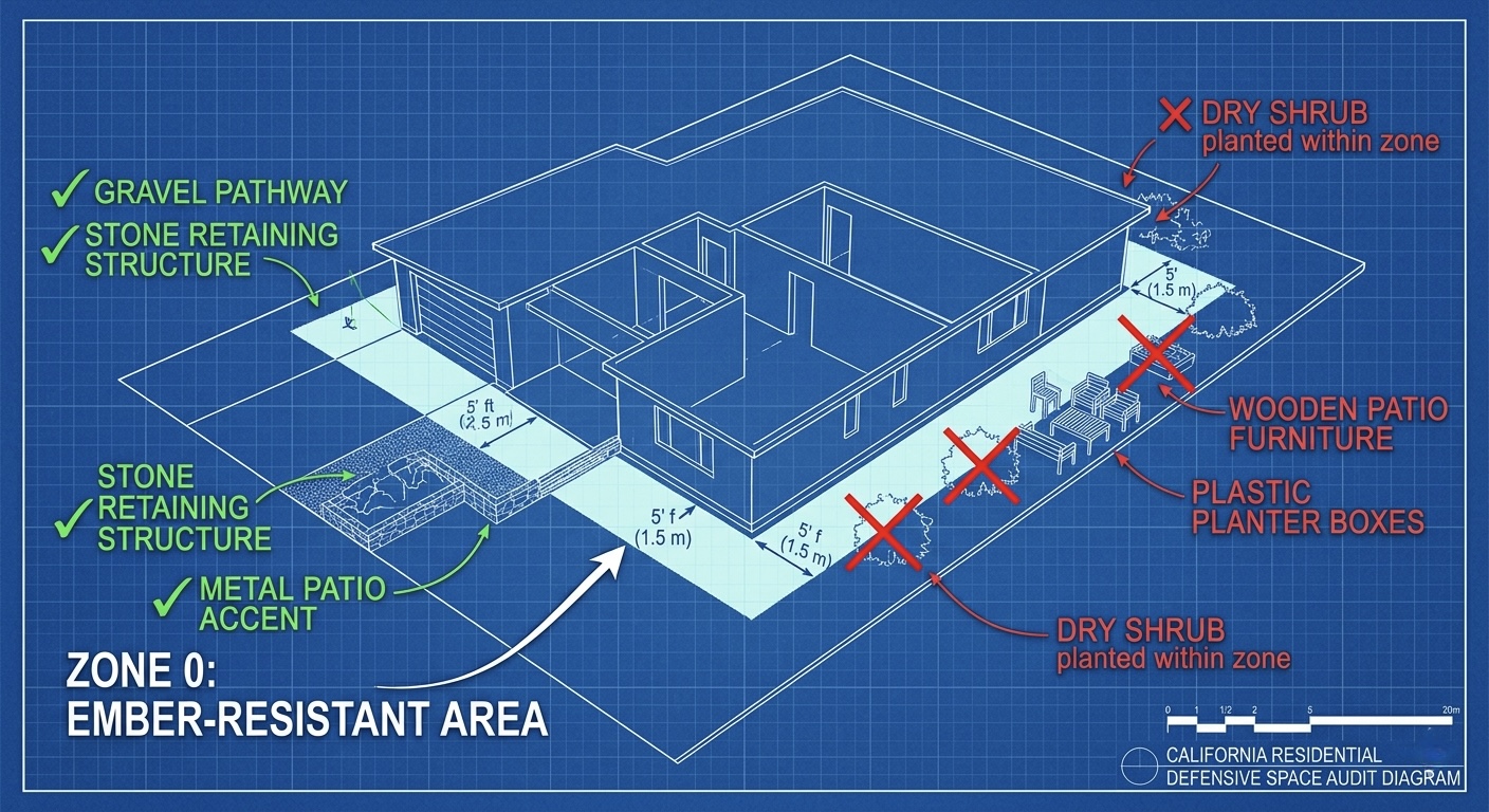 California Defensible Space Zone 0 Compliance Cover Image